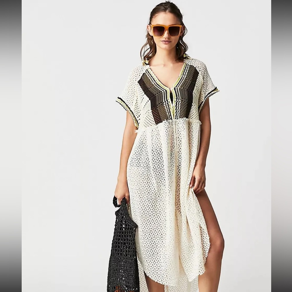 NWOT Free People Kelly Crochet Maxi Top Dress Size XS Z4